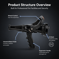 Lance à mousse haute pression portable et réglable avec poignée pistolet pour équipement d'extinction d'incendie industriel