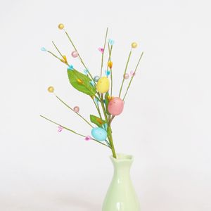 Decoración de Huevos de Pascua para Bodas de Primavera, Rama de Flores Artificiales con Bayas y Perlas para Arreglos Florales, Centros de Mesa y Decoración de Mesas - Product Image 5