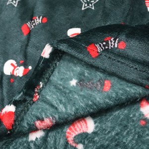 कस्टम अवकाश बर्फ सेंटा क्लॉस क्रिसमस के लिए गर्म आरामदायक फ्लैनेल फ्लेस थ्रो कंबल 100% पॉलिएस्टर ठोस खुशी के लिए - Product Image 5