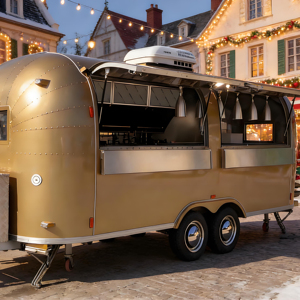 Remolque <span class=keywords><strong>de</strong></span> <span class=keywords><strong>Comida</strong></span> Personalizable <span class=keywords><strong>de</strong></span> Acero Inoxidable para Café Especial y Donuts Artesanales, Remolque <span class=keywords><strong>de</strong></span> <span class=keywords><strong>Comida</strong></span> Remolcable para Donuts Glaseados en Frío - Product Image 1