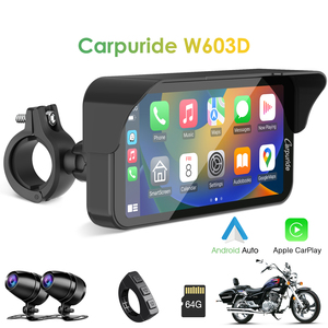 Carpuride <span class=keywords><strong>Para</strong></span> Moto W603D+TPMS, Navegador GPS con Pantalla Táctil, 2 Años de Garantía, Carpuride W603d, GPS <span class=keywords><strong>para</strong></span> Motocicleta, Pantalla Carplay - Product Image 1