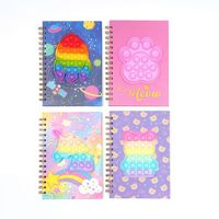 Soododo Designs Nouveauté Couleurs Variées Personnalisées Couverture en Silicone à Bulles Spirale Anti-stress pour Carnets et Journaux Vente en Gros