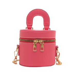 2025 Double Zipper <strong>Mini</strong> Chain Fashion Personalized Trendy Handheld Single Shoulder Cross Shoulder Cylindrical Women's <strong>Bag</strong> - Product Image 4