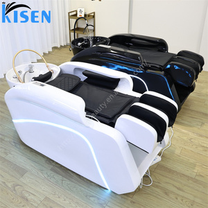 KISEN New Electric Massage Adjustable Shampoo <b>Bed</b> with Customizable Colors Electric Massage <b>Bed</b> for Hair Washing Head Spa Salon - Product Image 3