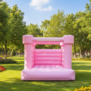 Castillo Inflable para Niños, de PVC Resistente, para Bodas y Fiestas, Casa de Brinco Rosa para Interiores, Casa de Brinco Blanca Inflable para Exteriores - Product Image 1