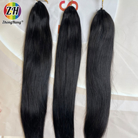 Extensions de cheveux naturels 100 % humains, légers, bouclés italiens, pré-bouclés, pour tresses, mélange naturel, style bohème
