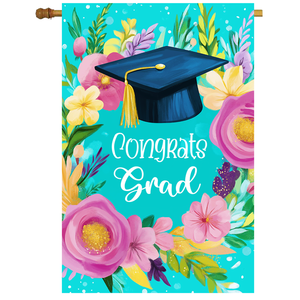 Barato 12,5x18 Blackout personalizado temporada de graduación soporte de doble cara sublimación Bandera de jardín - Product Image 5
