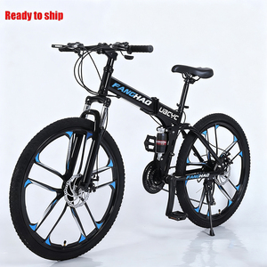 Bicicleta <span class=keywords><strong>Plegable</strong></span> de 21 Velocidades, 26 Pulgadas, Bicicleta de Montaña, Una Rueda Estándar, Doble Disco, Bicicleta para Adultos, Roja, Unisex - Product Image 2
