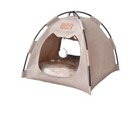 Tente de camping pliable et imperméable pour animaux de compagnie (chats et chiens) avec fenêtre en maille respirante, abri d'extérieur pour la protection solaire et l'intimité