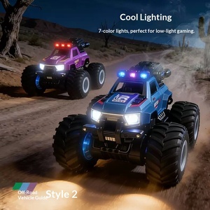 Coche Teledirigido Todoterreno 4x4 Big Wheel Pickup RC con Velocidad <span class=keywords><strong>Variable</strong></span>, Coche de Escalada, Coche de Acrobacias con Pulverizador de Luz, Juguete para Niños - Product Image 4