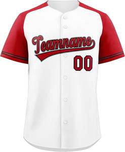 Uniformes de sport unis à boutons Jersey Party Baseball Jersey chemises à manches courtes à boutons, personnalisées - Product Image 2