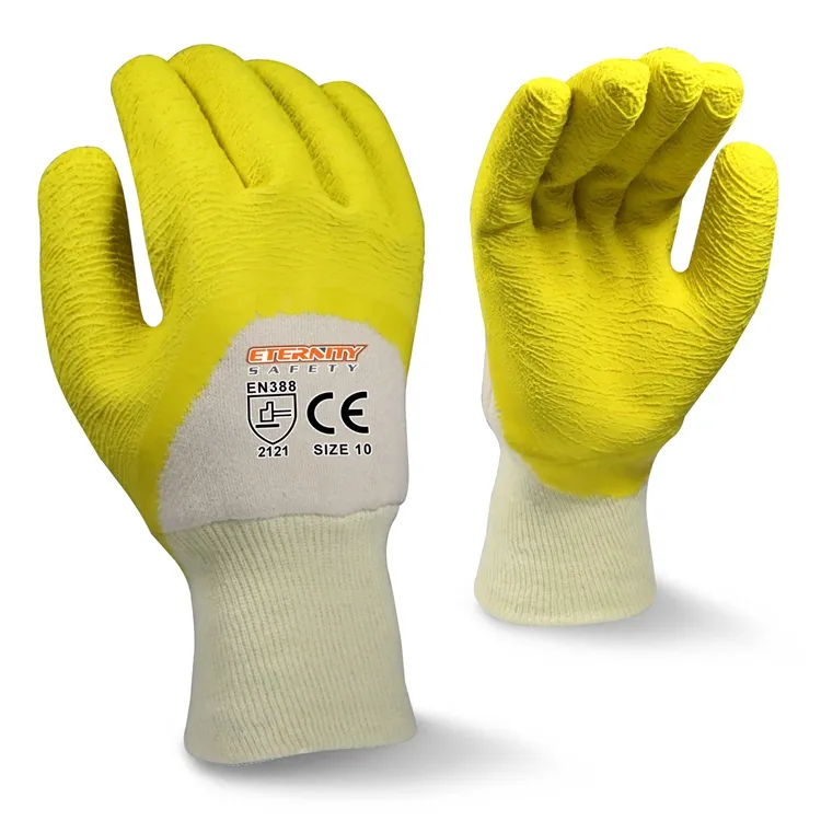 ENTE SAFETY Gants de travail de protection gants en latex tricoté en polyester de haute qualité