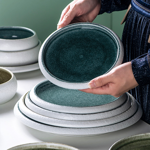 <span class=keywords><strong>Plato</strong></span> de Cerámica para Cena, Estilo Bohemio, Resistente, para Bistec, Pizza, Postre, Apto para Microondas y Lavavajillas, Venta Caliente - Product Image 3