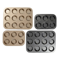 Professionelle Küchenutensilien Antihaft-Vielseitige Kohlenstoffstahl-Muffin-Cupcake-Backformen für Gewerbliche Bäckereien