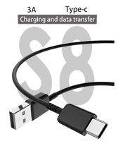 Kabel Data Pengisian Daya Cepat Usb Tipe-c Kabel Data USB Ke USB-C 3A untuk Samsung Galaxy S10 S8 S9
