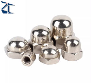 सही गुणवत्ता एम 6 एम 8 गोल सिर सुरक्षा फर्नीचर अखरोट हेक्सागोन सिर टोपी गुंबद नट अन्य फास्टनरों - Product Image 1