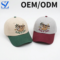 Casquettes de baseball personnalisées en gros avec logo, 5 panneaux, visière incurvée, snapback, bicolores, brodées