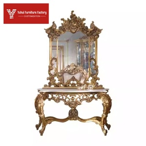 Consolle d'<span class=keywords><strong>ingresso</strong></span> in marmo italiano, tavolo da <span class=keywords><strong>ingresso</strong></span> in stile francese con <span class=keywords><strong>specchio</strong></span>, tavolo da <span class=keywords><strong>ingresso</strong></span> in legno massello intagliato per villa europea, su misura - Product Image 4