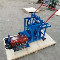 Mini bloc de brique creux en ciment manuel mobile faisant le prix de la machine