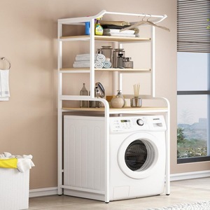 Estante de almacenamiento moderno para <span class=keywords><strong>lavadora</strong></span> Estante de almacenamiento de piso a piso sobre el gabinete del inodoro - Product Image 2