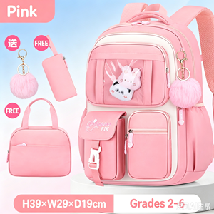 4‑in‑1 Princess Girls <b>Backpack</b> Set Large Capacity Waterproof <b>School</b> Bag for Elementary Kids - Product Image 5