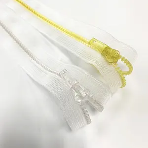 Reiß verschlüsse zum Nähen 5 # Kunststoff harz Reiß verschluss Transparentes Netz Vislon-Reiß verschluss mit offenem Ende für Jacken Kleidung Reiß verschluss tasche