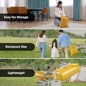 Tự Inflatable couch sofa cắm trại couch, không khí couch Lounger với được xây dựng trong máy bơm không khí có thể sạc lại - Product Image 5