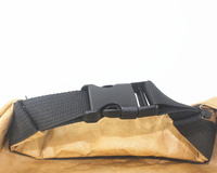 Sac à main en papier brun tyvek pour déjeuner, vente en gros, sac à collation isotherme, loquet à boucle avec feuille d'aluminium
