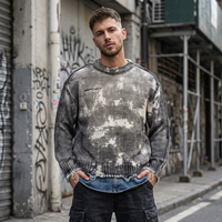 Pulls personnalisés pour hommes, pull en tricot pour hommes, pull en tricot surdimensionné, vêtements de rue en tricot