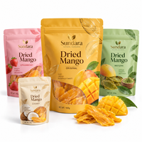 Sachet Mylar refermable avec fermeture éclair pour fruits séchés, personnalisable avec logo, qualité alimentaire, pour kakis séchés, emballage souple à fond plat