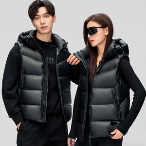 Venta al por mayor de invierno ligero abajo chaqueta <span class=keywords><strong>chaleco</strong></span> sin mangas suave <span class=keywords><strong>ganso</strong></span> abajo <span class=keywords><strong>acolchado</strong></span> mujeres hombres burbuja Puffer abajo <span class=keywords><strong>chaleco</strong></span> - Product Image 1