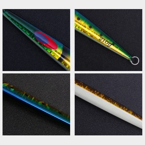 Haute qualité <span class=keywords><strong>eau</strong></span> salée 160g/210g coulée lumineuse métal jigging leurre pas lent naufrage pêche métal gabarit leurre appât - Product Image 4