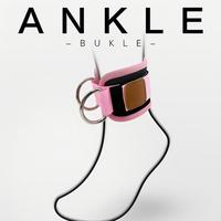 Sangle de cheville unisexe à double anneau en D, rembourrée, réglable et antidérapante pour machine à câble, pour exercices de fessiers, de jambes et de hanches