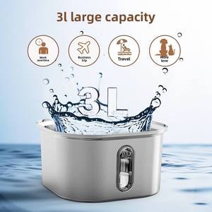 <span class=keywords><strong>Fontaine</strong></span> à eau intelligente pour animaux de compagnie 3L ultra-silencieuse en acier inoxydable, distributeur d'eau en direct, <span class=keywords><strong>fontaine</strong></span> carrée pour chat avec robinet automatique - Product Image 3