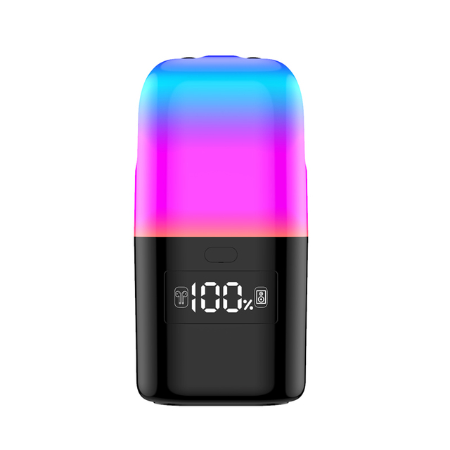 TF23 Box 2-in-1 Desktop Speaker Wireless Earbuds RGB Lighting Noise Cancelling Earphone BT 5.2 IPX5 Waterproof Built-in Mic