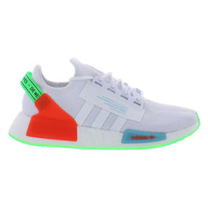 อาดิดาส Nmd_R1.V2บุรุษรองเท้าสี: สีขาว/สีเขียว/สีส้ม100% ของแท้ - Product Image 1