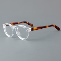 2025 nouveau Style coréen luxe concepteur plaque optique cadre lunettes femmes hommes bleu couleur personnalisé Logo acétate lunettes