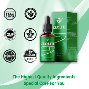 Haccp OEM ODM Gotas de Zeolita para Adultos y Niños, Zeolita Clinoptilolita Natural Pura, Suplemento para la Salud Inmunológica y Energía - Product Image 4