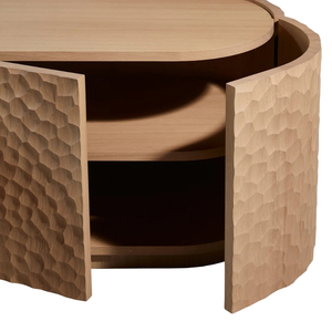 Buffet en bois de manguier avec finition miel clair, meuble de rangement pour salon, salle à manger, bureau à domicile - Product Image 3