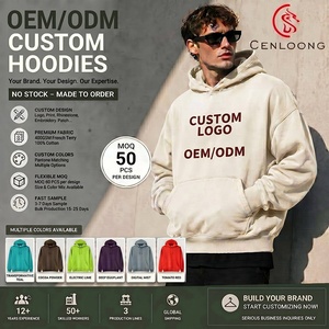Sudadera Extra Grande de la Marca Cenloong, <span class=keywords><strong>Ropa</strong></span> Urbana, Sudadera con Capucha Personalizada Lisa de Alta Calidad para Hombre - Product Image 1