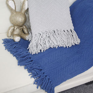 Logotipo personalizado suave textura sólida tapiz tiro felpa sofá manta tamaño King para cama - Product Image 5