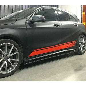 Extensions de pare-chocs de jupe latérale en fibre de carbone véritable de Style W117 R pour Mercedes Benz Classe A W176 & <span class=keywords><strong>CLA</strong></span> Classe C117 <span class=keywords><strong>A250</strong></span> A45 CLA180 - Product Image 2