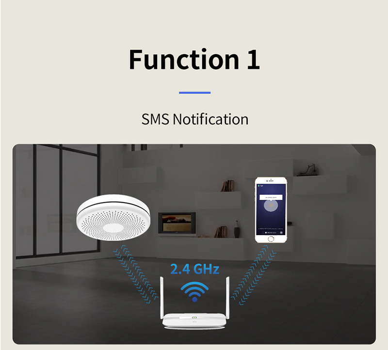 Tuya WiFi Smart CO and Smoke Alarm Detector 2 in 1 Combination alarm sound 85dB Wifi Smoke and Carbon Monoxide Alarm Detector
