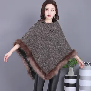 Jtfur Ăn Mặc Phụ Nữ Đẹp Thanh Lịch Văn Phòng Phụ Nữ Dresses Casual Bọc Cardigan Phụ Nữ Faux Fur Poncho Áo Khoác Phụ Nữ Áo Ghi Lê