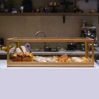 Petite vitrine de boulangerie en verre de table pour l'affichage de pain de pâtisserie de gâteau pour la maison café ou magasin meubles décoration de la maison