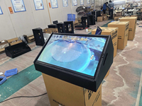 Téléprompteur de scène avec grand écran de 27 à 55 pouces, haute luminosité, portable, angle réglable, dispositif de promptage
