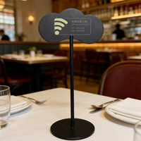 Mesa de Asiento Moderna Personalizada con Impresión de Nube Metálica No. Soporte para Letreros de Mesa, Letreros con Nombres para Restaurantes, Hoteles, Bodas, Cumpleaños y Eventos