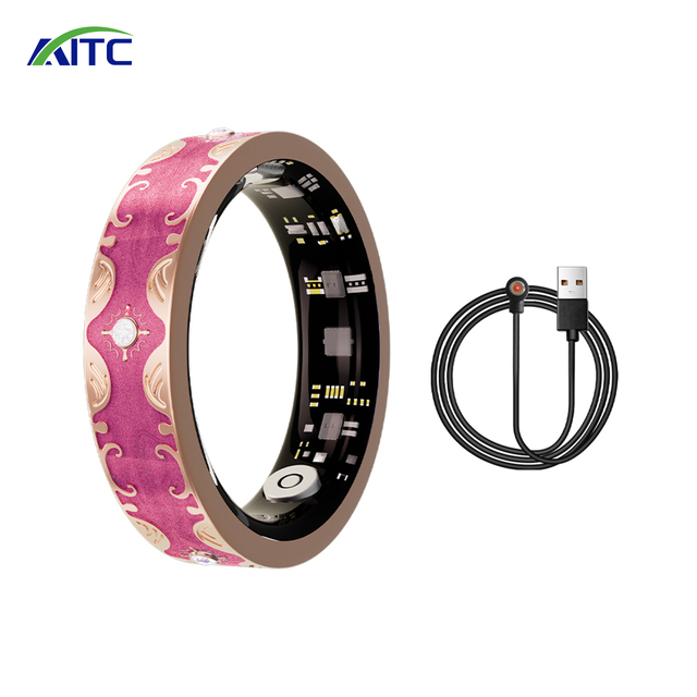 V10 Smart Ring All Day Health Monitoring Heart Rate Blood Oxygen Sleep HRV 128 Sports Modes 5ATM Waterproof Multi Size Multi