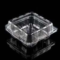 Conteneur jetable transparent en PET pour 4 pommes – Emballage pour fruits, supermarchés, détaillants, épiceries, traiteurs, vente en gros, OEM