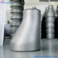 Penjualan Panas ASTM B363 Seamless Titanium Eccentric Reducer Grade2 Fitting Pipa Titanium Murni untuk Pipa Hisap Pompa Anti-airlock